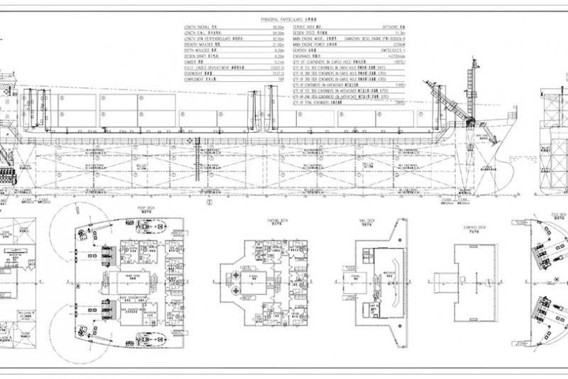 7500DWT Multipurpose Container Ship