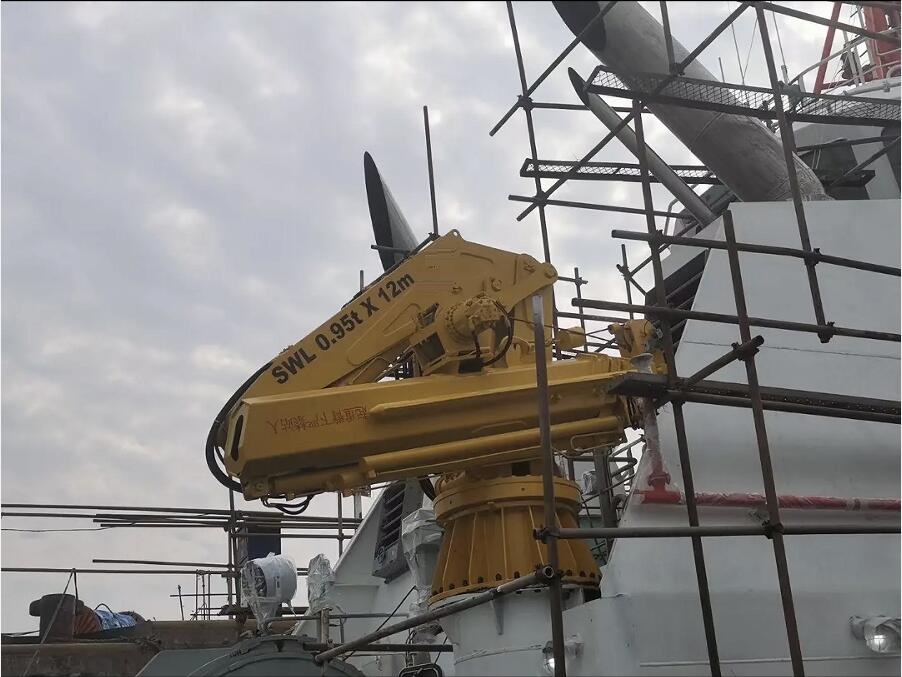 0.95T--12MMarine Hydraulic Knuckle Telescopic Boom Crane