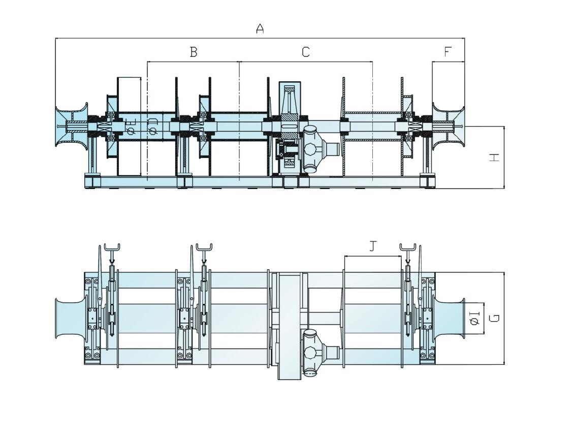 Combined Hydraulic Mooring Winch (Three Drum)