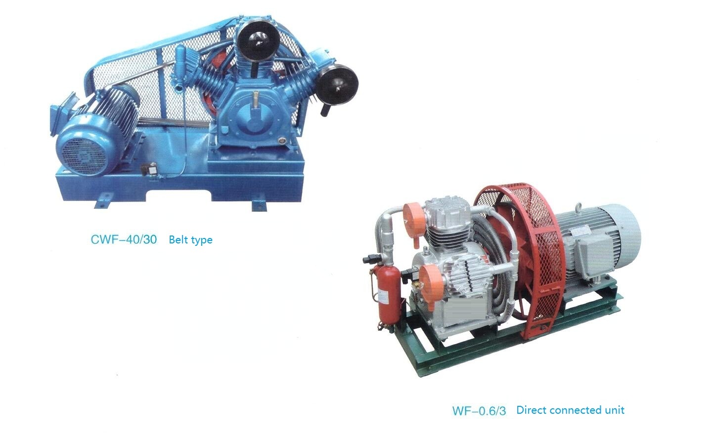 Two Cylinders Air Cooling Marine Air Compressor