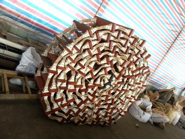 Climbing the rope ladder