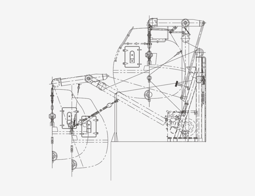Connecting Rod Type Davit Device