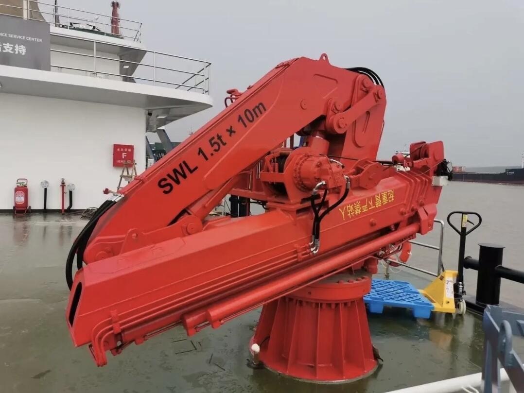 1.5T-10M Marine Hydraulic Knuckle Telescopic Boom Crane