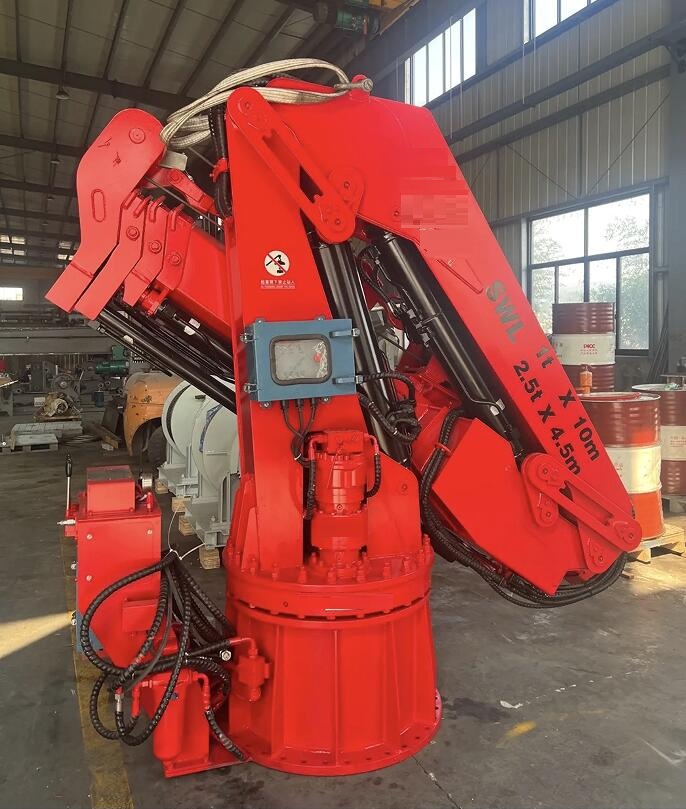 1T-10M Marine Hydraulic Knuckle Telescopic Boom Crane