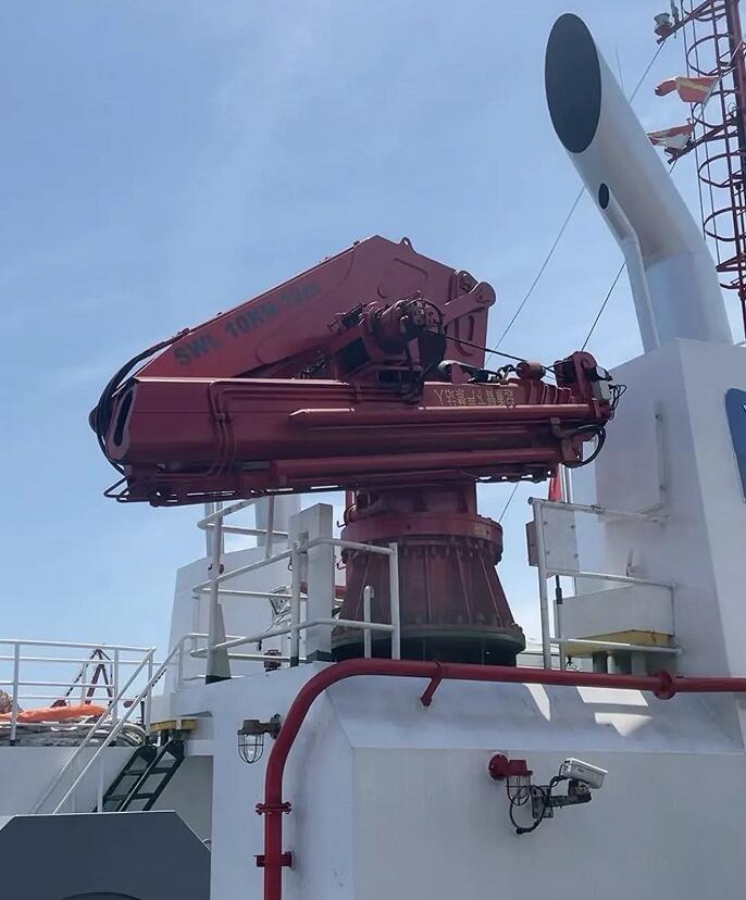 10KN-12M Marine Hydraulic Knuckle Telescopic Boom Crane