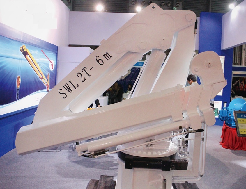 2T-6M Marine Hydraulic Knuckle Telescopic Boom Crane