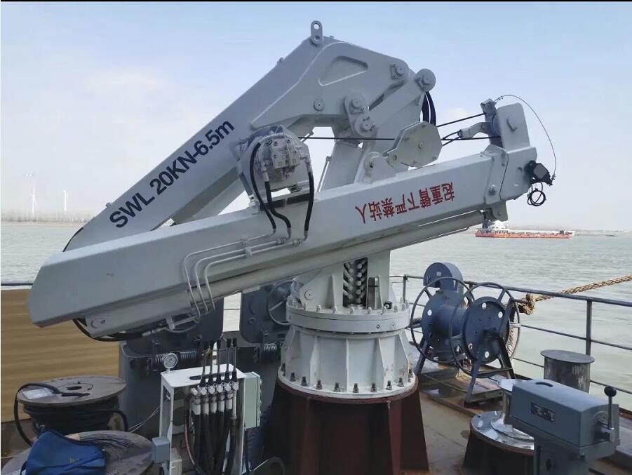 20KN-6.5M Marine Hydraulic Knuckle Telescopic Boom Crane
